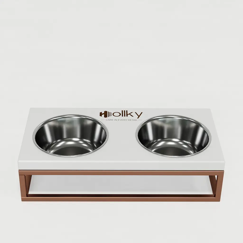 Hollky Base S — миски на подставке для маленьких собак и кошек (2 × 0,45 л) - фото 3