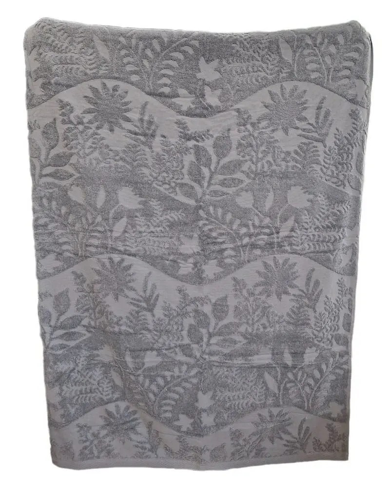 Простирадло махрове жакардове Parisa Home Premium 200х220 щільність 470 г/м2 темно-сіре - фото 7
