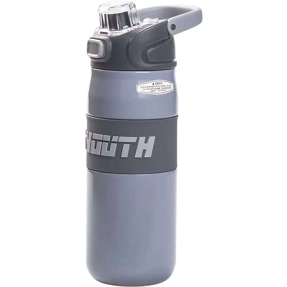 Термос спортивный TO YOUTH 680 мл с мундштуком, серый Yiwu HP-14-54G - фото 2