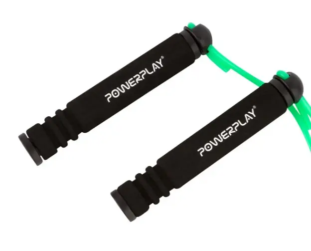 Скакалка PowerPlay 4205 Classic Plus Jump Rope Зелена 2,7 м (PP_4205_Green) - фото 3