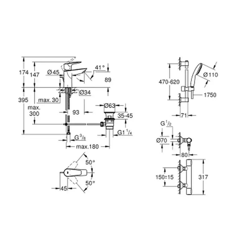 Душовий гарнітур Grohe QuickFix QuickFix Precision Flow&Start Edge (UA202503TS) - фото 8