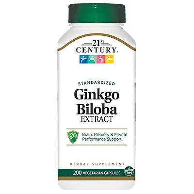 Натуральна добавка 21st Century Ginkgo Biloba Extract, 200 вегакапсул