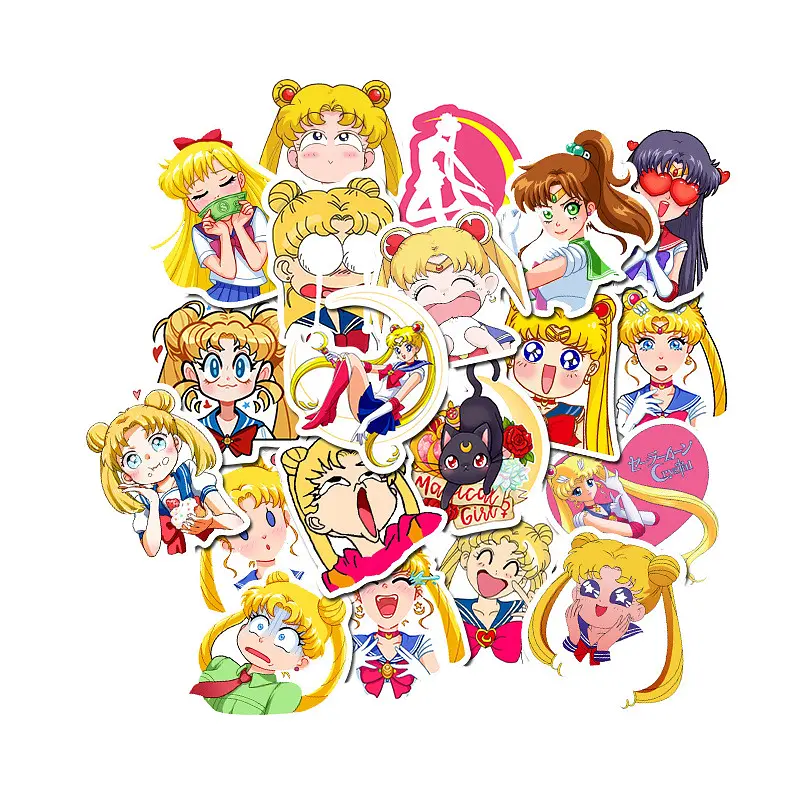 Стікерпак Сейлор Мун Набір наклейок GeekLand Sailor Moon 50 штук - фото 4