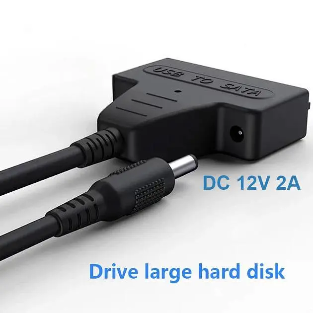 Кабель-перехідник XON MemoryCable 2 x USB 2.0 to SATA 6 Гбіт/c 2.5" HDD / SSD Чорний (XCA1A22SA1PB 6556) - фото 3