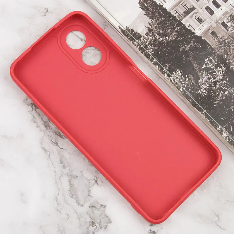 Силиконовый чехол Candy Full Camera для Oppo A38 / A18 Красный / Camellia - фото 3