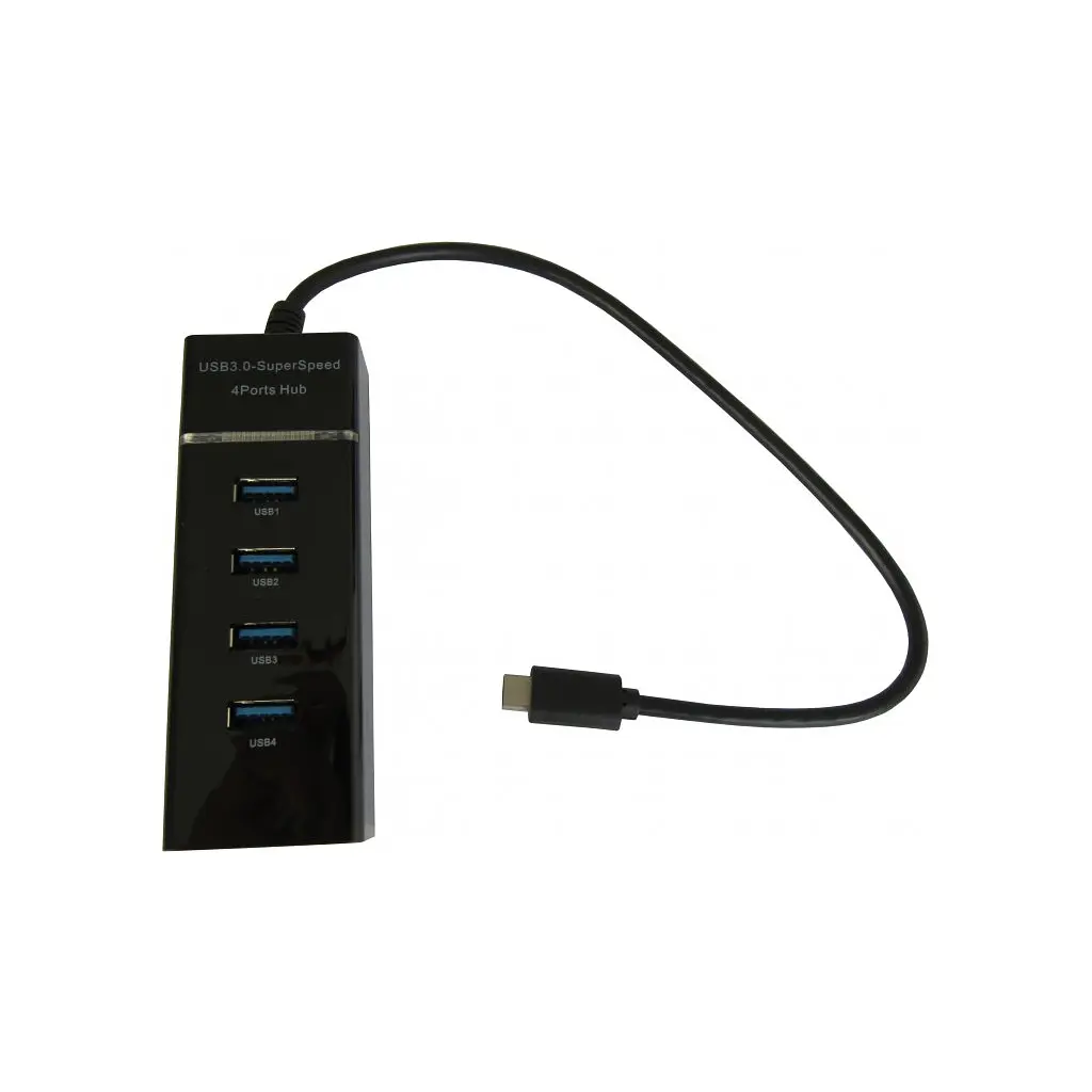 Концентратор Maiwo USB Type-C to 4х USB3.0 cable 29 cm (KH303) - фото 2