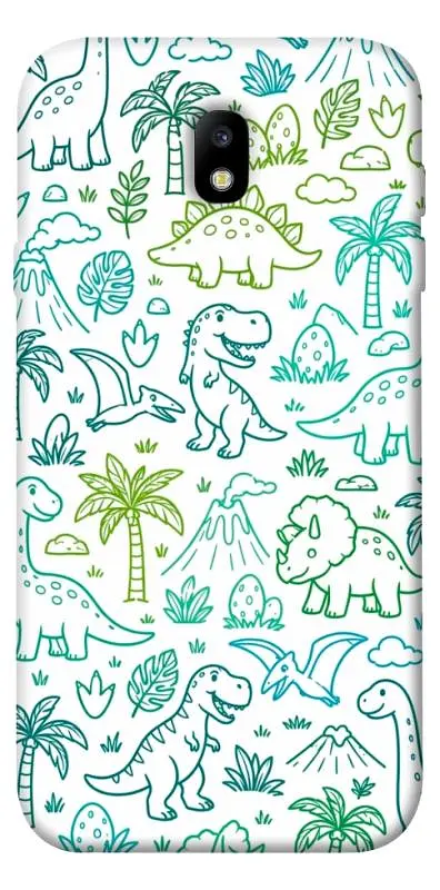 TPU чохол Demsky Dino pattern для Samsung J730 Galaxy J7 (2017)