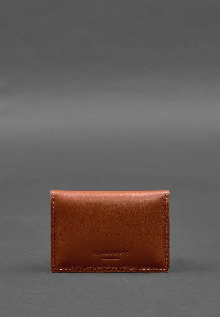 Кожаный кард-кейс 9.0 светло-коричневый краст - фото 5