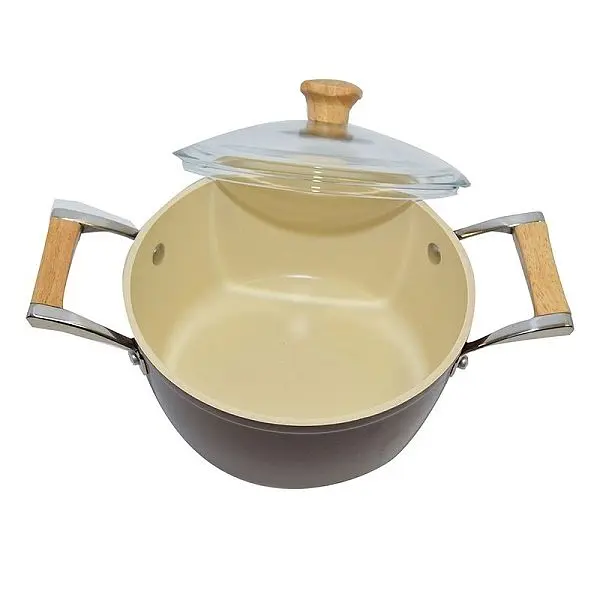 Каструля Krauff Tabacco, зі скляною кришкою, 3 л (25-45-054) - фото 2