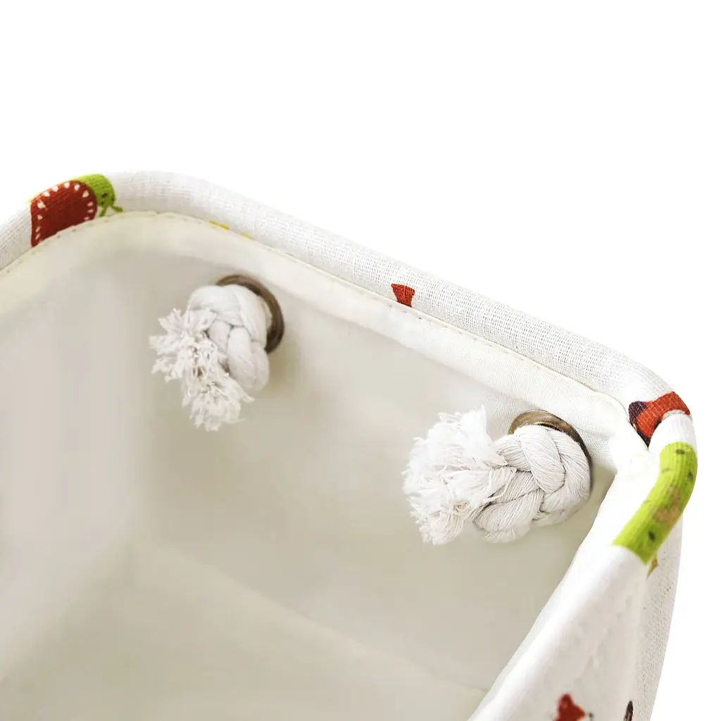 Ящик для зберігання з ручками МВМ My Home M текстильний 250х350х170 мм білий (TH-11 M WHITE) - фото 4