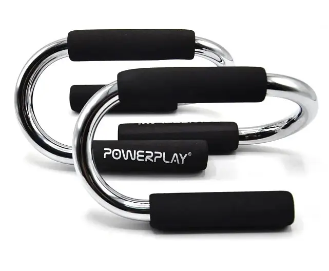 Упори для віджимань PowerPlay 4318 Push-Up Bars Stell металеві (S-подібні) (PP_4318) - фото 2