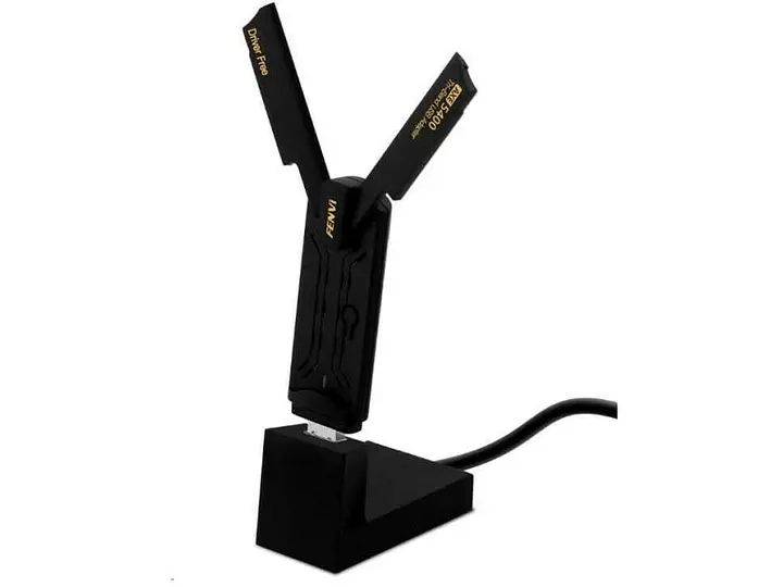 Мережевий адаптер Wi-Fi 6E USB FENVI FU-AXE5400 двохдіапазонний бездротовий MU-MIMO USB 3.0 Black (19122) - фото 2