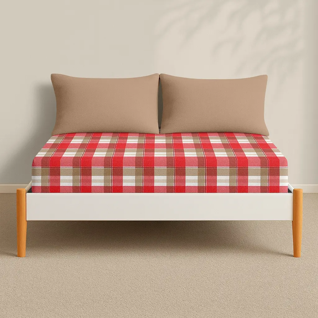 Набір простирадло на резинці фланель 200х220 BERRY TARTAN COSAS (4822052503447) - фото 6