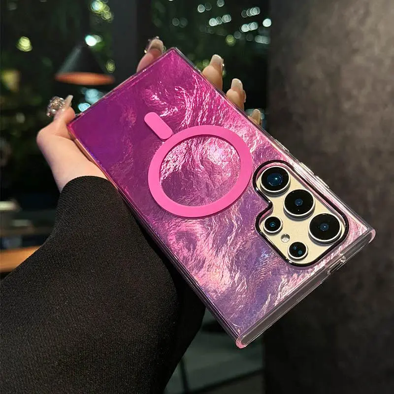 Чохол Epik TPU Shiny Mountain MagFit для Samsung Galaxy S26 Ultra Pink - фото 3