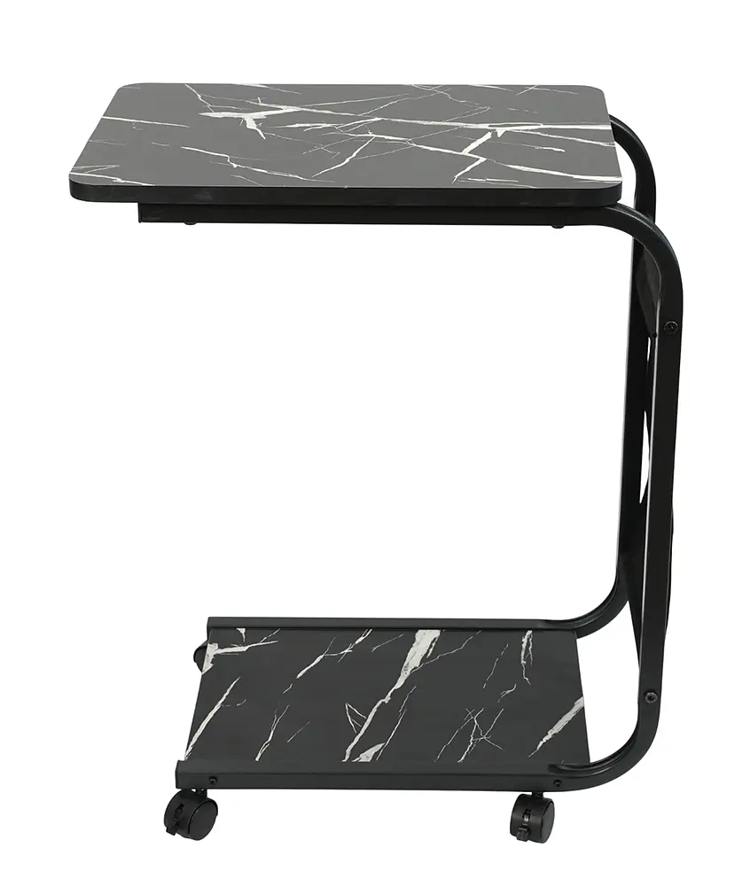 Приставний столик на колесах Fabrika BRAIN Marble Black  - фото 2