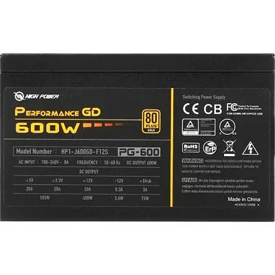 Блок живлення HighPower 600W (HP1-J600GD-F12S) - фото 6