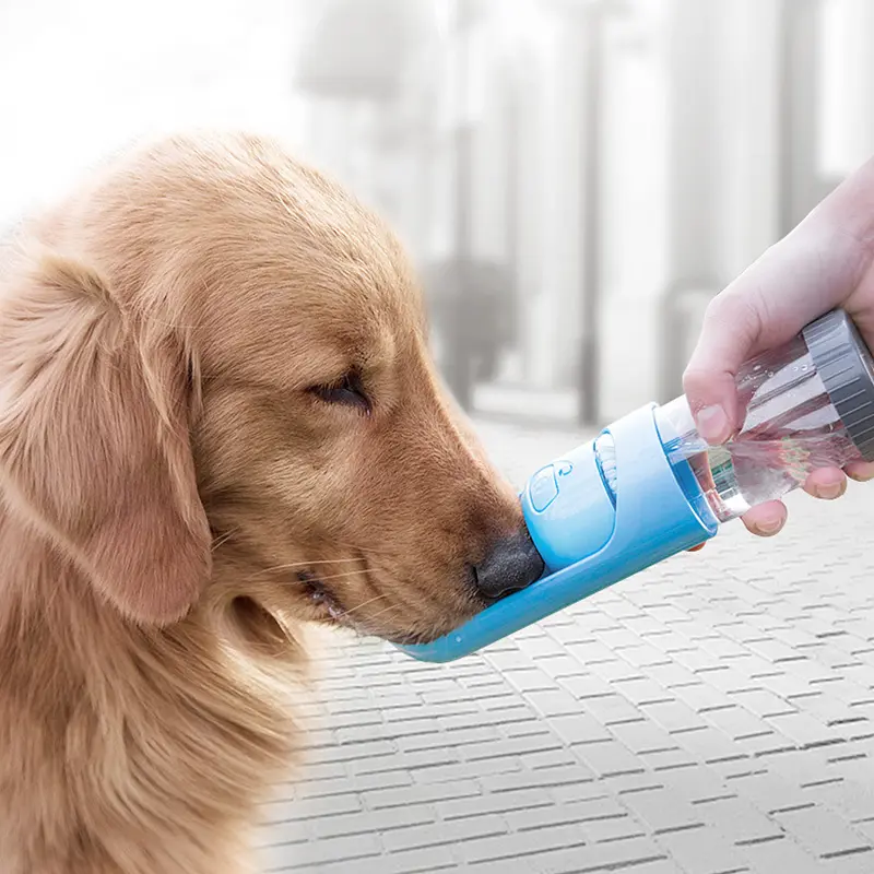 Пляшка для собак Els Pet 300 мл поїлка для води портативна в дорогу для вигулу Синій - фото 8