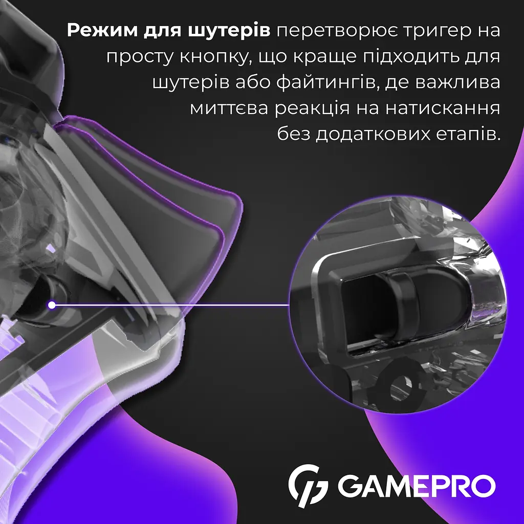 Геймпад GamePro беспроводной прозрачный (GPS13T) - фото 5