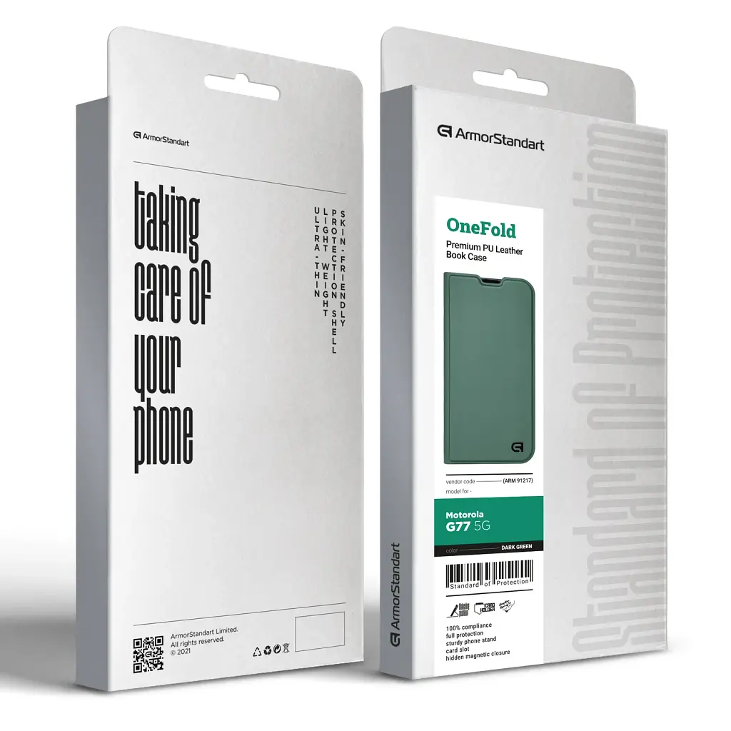 Чохол-книжка ArmorStandart OneFold Case для Motorola G77 5G Green - фото 7
