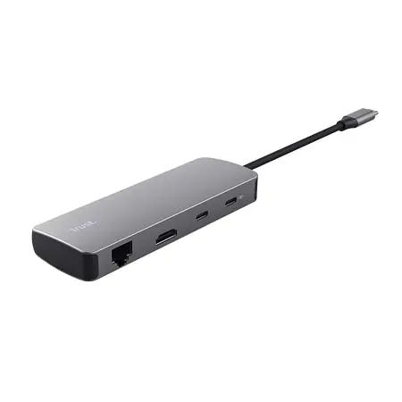 Адаптер Trust Dalyx 8in1 USB-C> 1xUSB-A 3.2/USB-A 2.0/2xUSB-C/HDMI/Ehernet/SD/microSD, Алюминий, 0. teh0018493 - фото 5