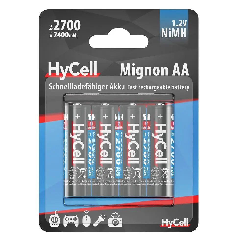 Аккумуляторы Ansmann AA/HR06 HyCell NI-MH 2700 mAh BL 4 шт (5030682) - фото 4
