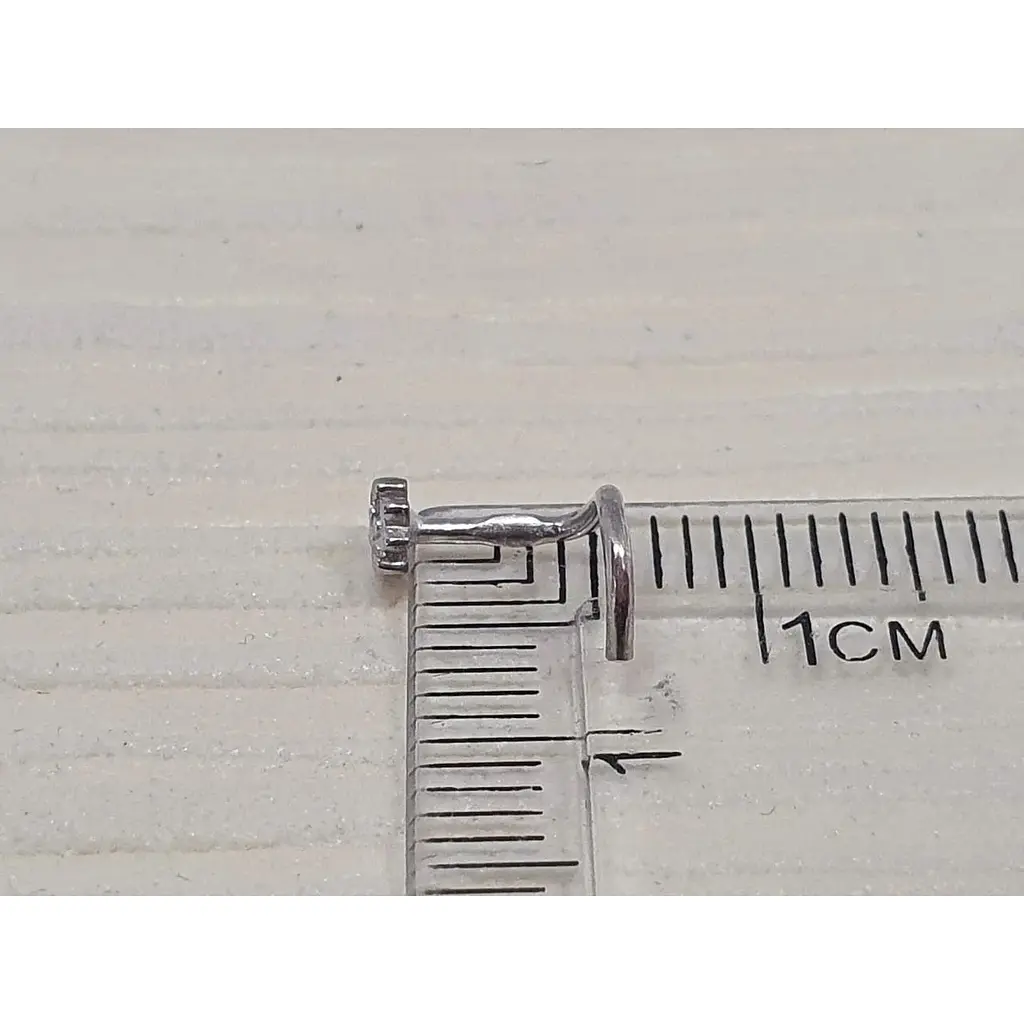 Серебряная серьга-пирсинг в нос Vegas. 25005Р - фото 2