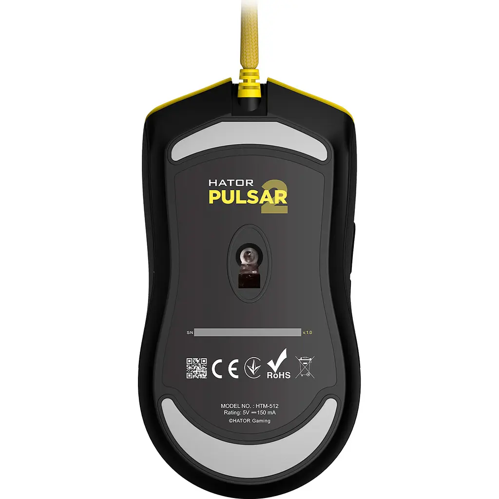 Мышь Hator Pulsar 2 USB Yellow [HTM-512] [104825] - фото 5