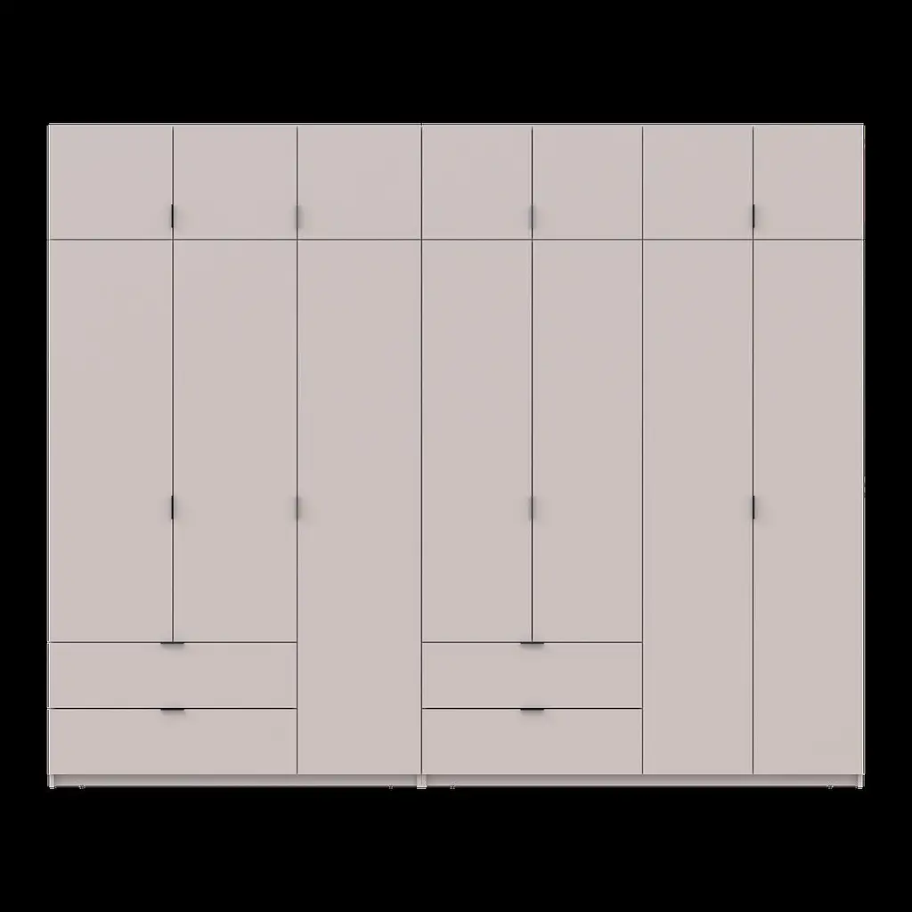 Розпашна Шафа для одягу Doros Лукас Кашемір 3+4 ДСП 295х50х240 (42005124) - фото 4