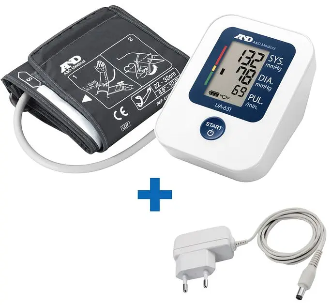 Тонометр AND UA-651 с адаптером автоматический на плечо - фото 2