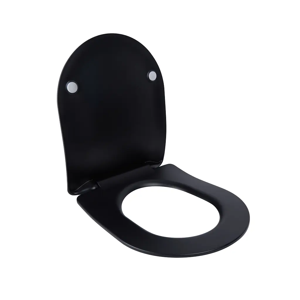 Сиденье для унитаза Qtap (Robin, Scorpio) с микролифтом Slim QT99U184UF450MB, Черный матовый - фото 2