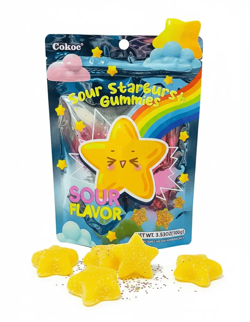 Жувальні цукерки Cokoc Sour Starburst Gummies 100г - фото 2