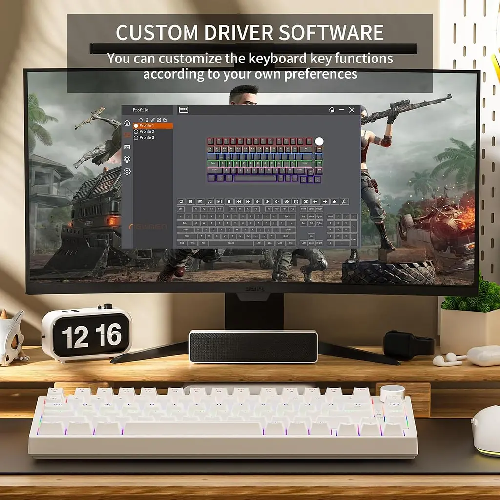 Механічна клавіатура Newmen GM326 75%, RGB, Hot Swap, USB-C, Red Switch - фото 6
