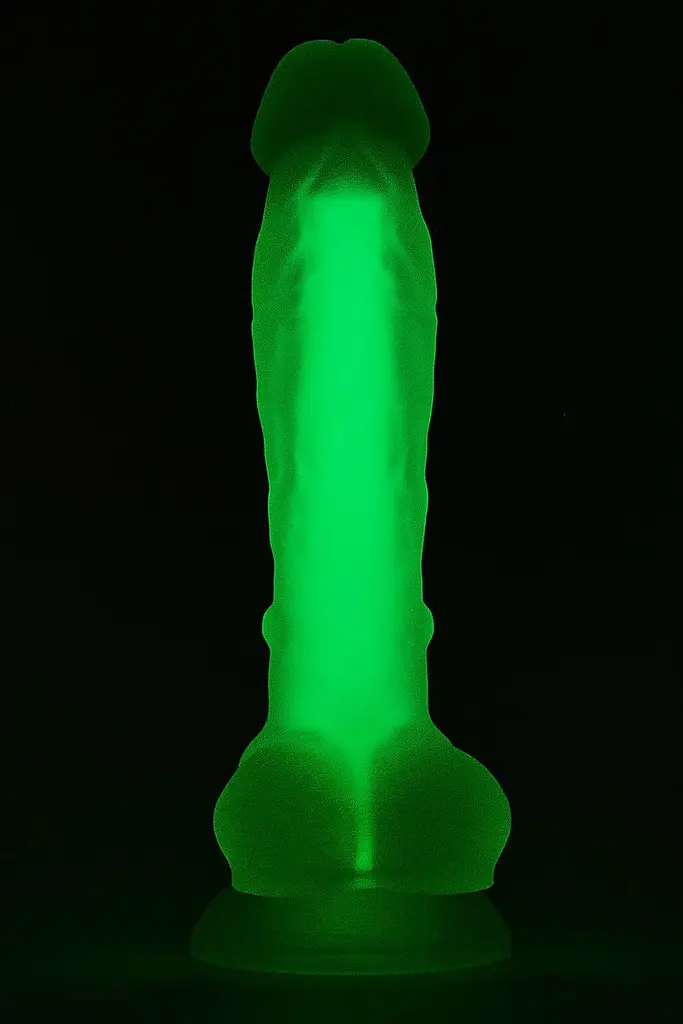 Фаллоимитатор Radiant Glow In The Dark Soft 17.5 см зеленый - фото 4