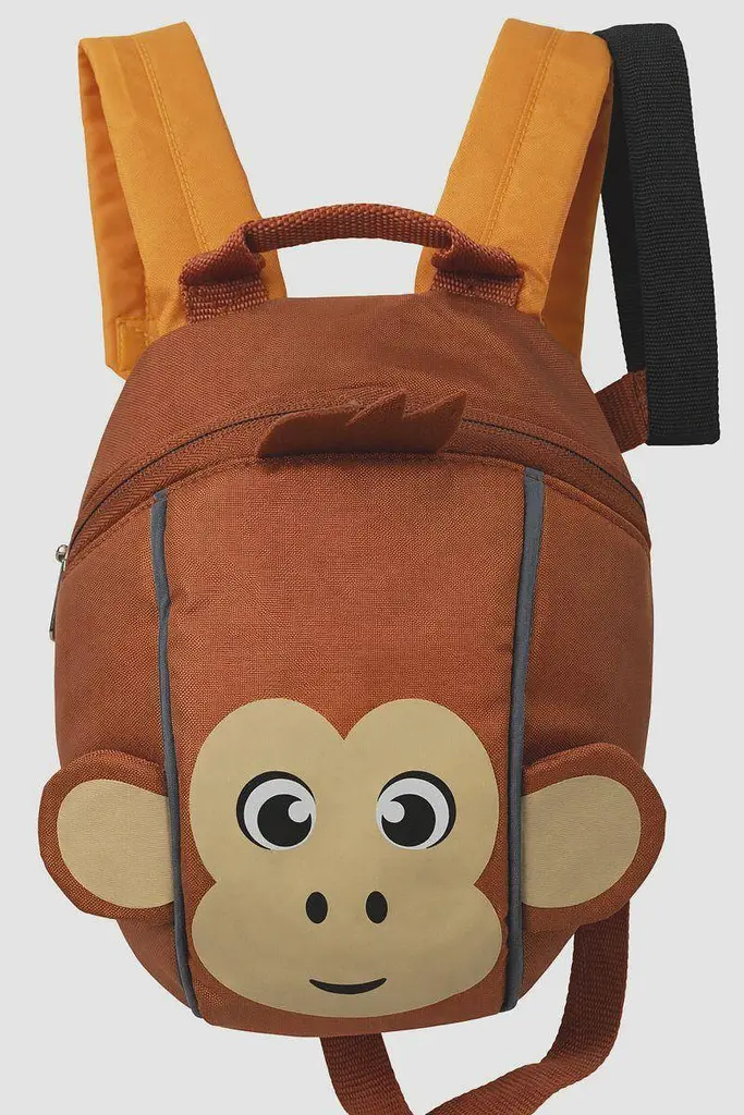 Рюкзак дитячий маленький Riciclo Kleinkinder Rucksack 20x17x10 см поліестер коричневий (мавпка) - фото 9