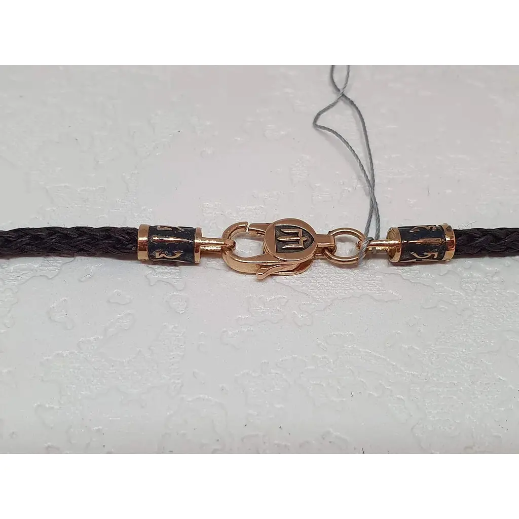 Браслет из текстиля Ювелирное производство А. Долина с золотыми вставками. 500026 21 - фото 3