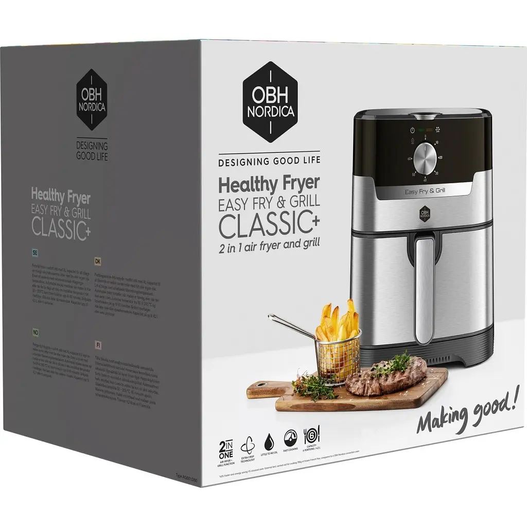Мультипіч OBH Nordica Easy Fry&Grill Classic+ AG501DS0 Silver [133726] - фото 7