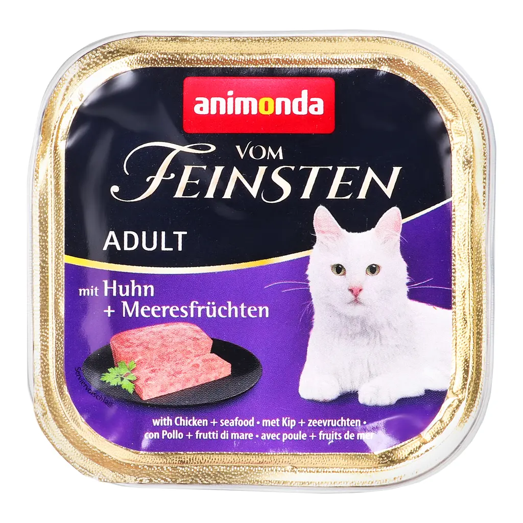 Вологий корм для кошек Animonda Vom Feinsten Adult with Chicken + Seafood, з куркою та морепродуктами, 100 г - фото 2