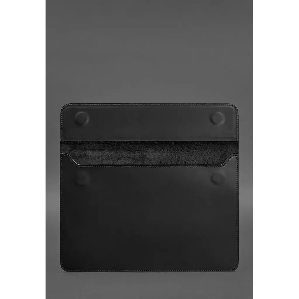 Шкіряний чохол-конверт BlankNote Crazy Horse на магнітах для MacBook 14 Чорний - фото 3