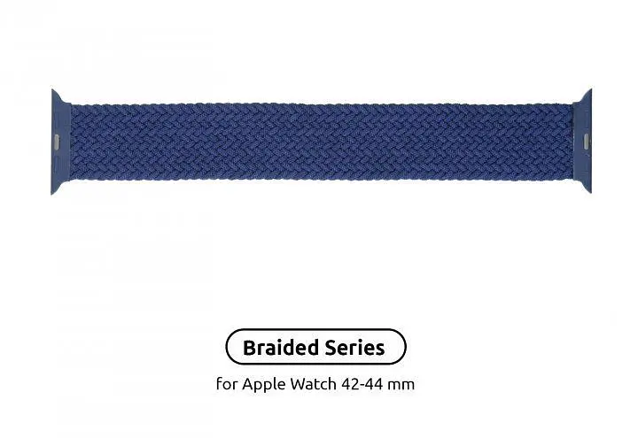 Ремінець Braided Solo Loop Band для Apple Watch 42/44/45mm Atlantic Blue Size 6 148mm [54003] - фото 2