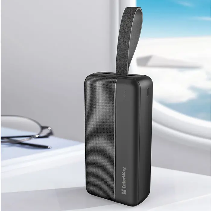 Повербанк ColorWay 30000 mAh High-power 2 USB QC3.0 + USB-C Power Delivery 22.5W Black - фото 4