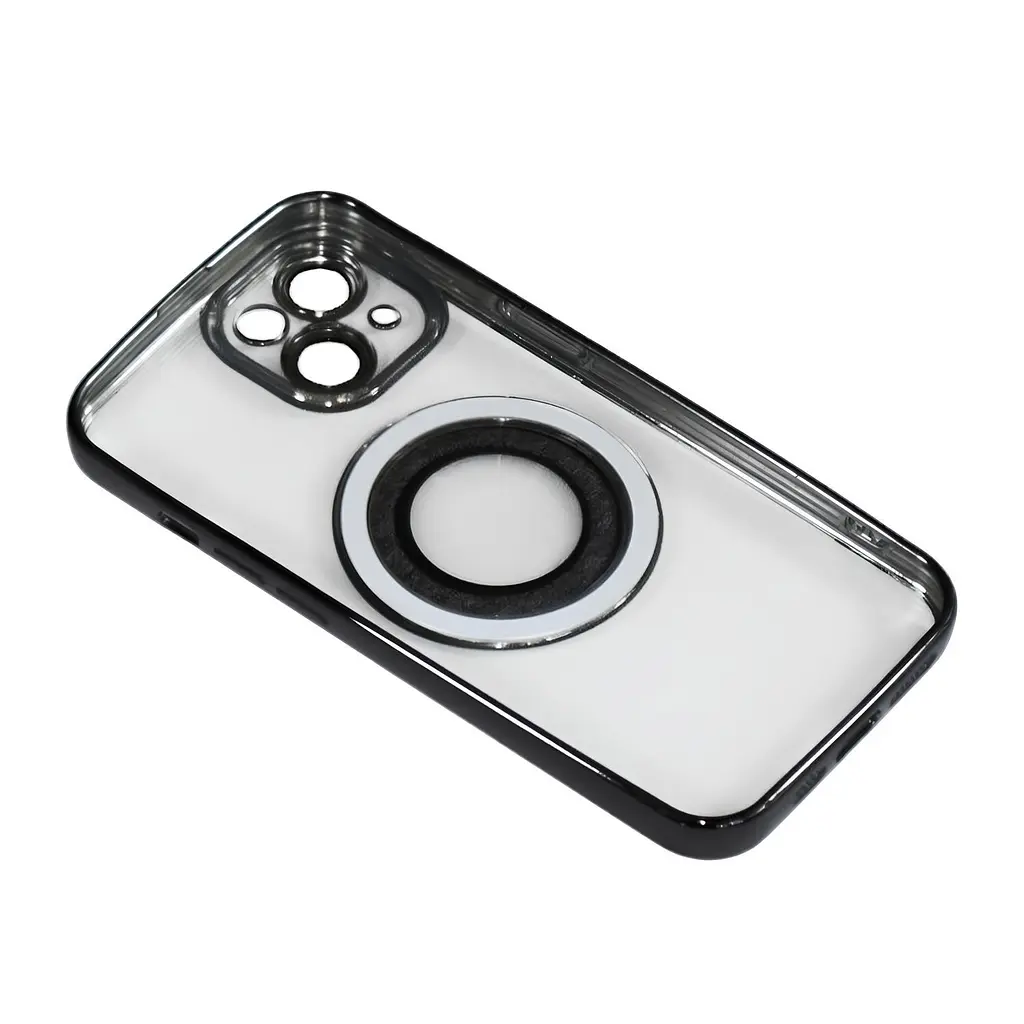 Магнитный чехол XON PhoneCase Magnetic для iPhone 14 (PCMC1114100B 7911) Черный/Прозрачный - фото 2