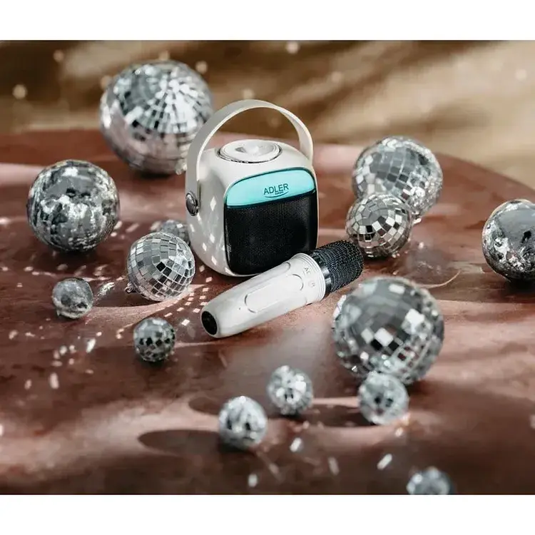 Колонка караоке Adler AD 1199 с микрофоном 8 часов работы Bluetooth компактная портативная - фото 6