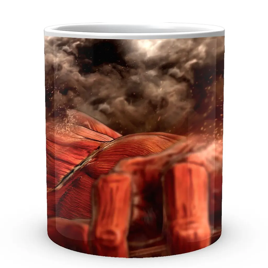 Кружка GeekLand Attack on Titan Атака Титанов Колоссальный титан AOT 002.23 330 мл белая - фото 2