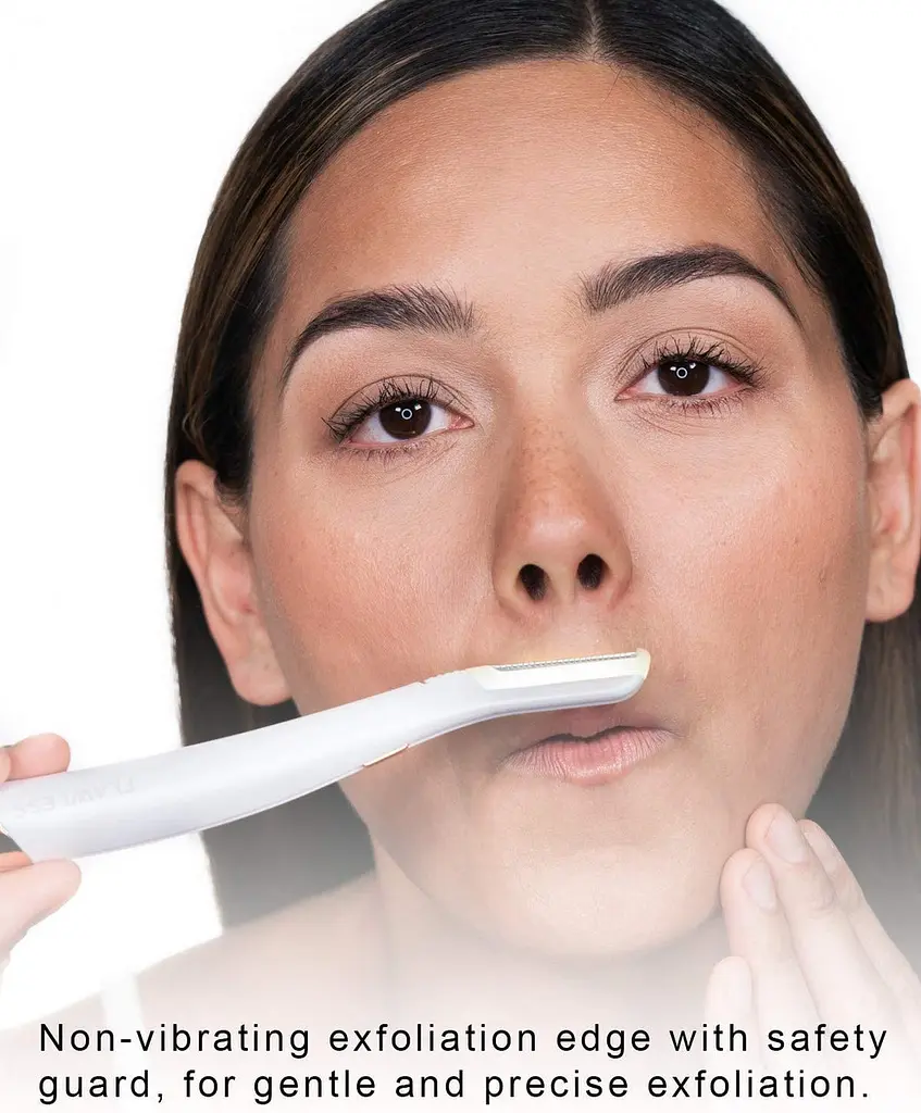Жіночий тример для обличчя Flawless Dermaplane, білий, з LED підсвіткою, 6 лез із японської сталі - фото 9