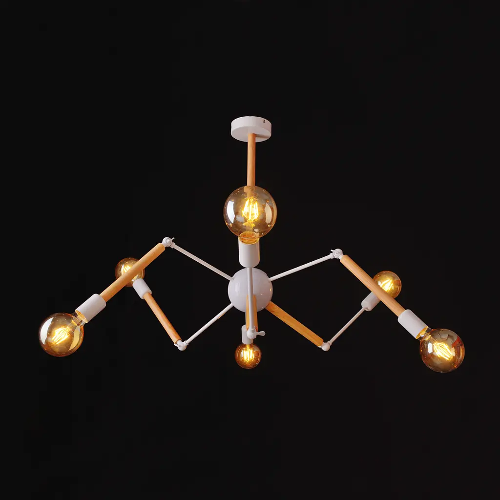 Люстра потолочная Brille в спальню Е27 60W WH (BR-01 602C/6) - фото 4