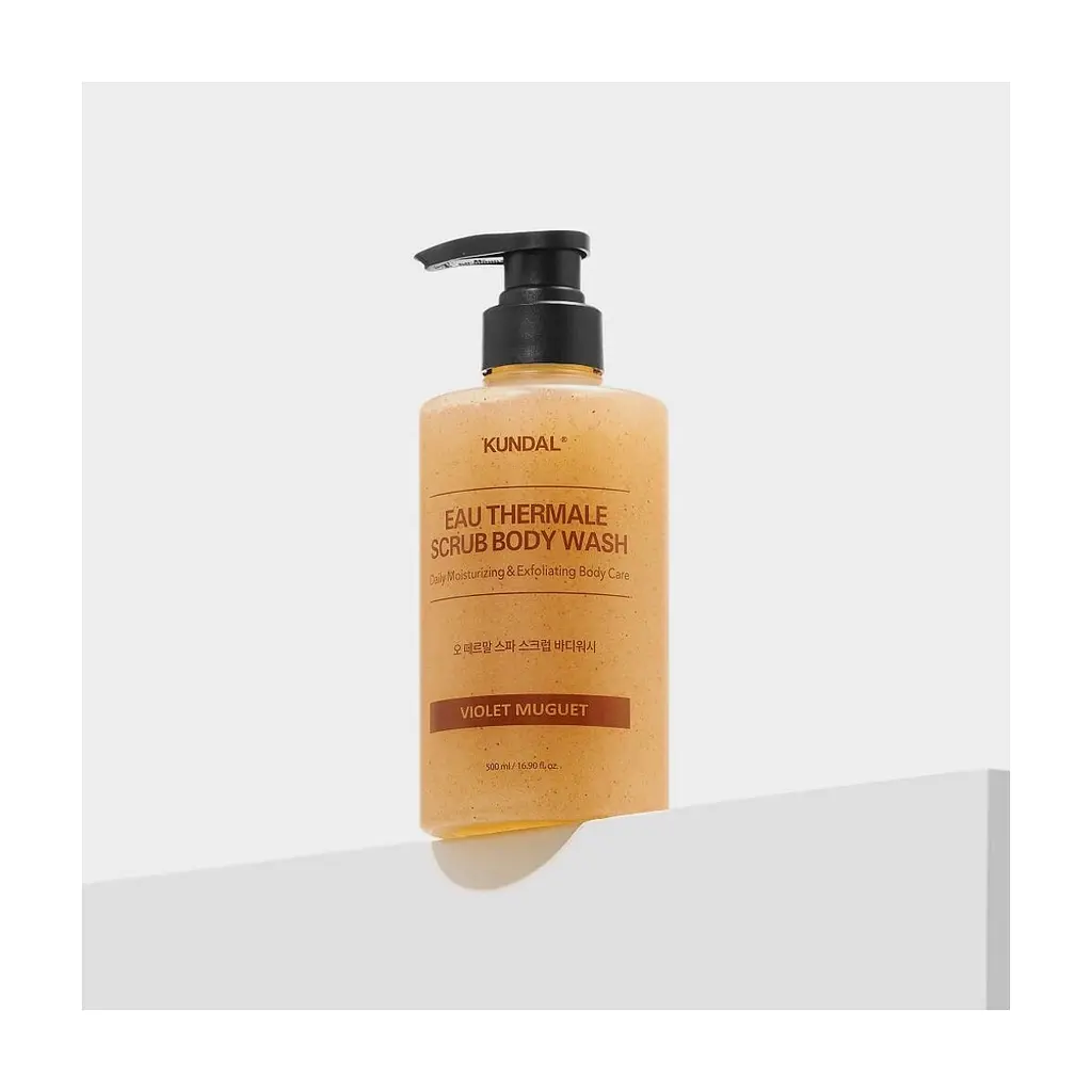 Гель для душу Kundal Eau Thermal Scrub Body Wash Violet Muguet 500 мл (8809809428655) - фото 3