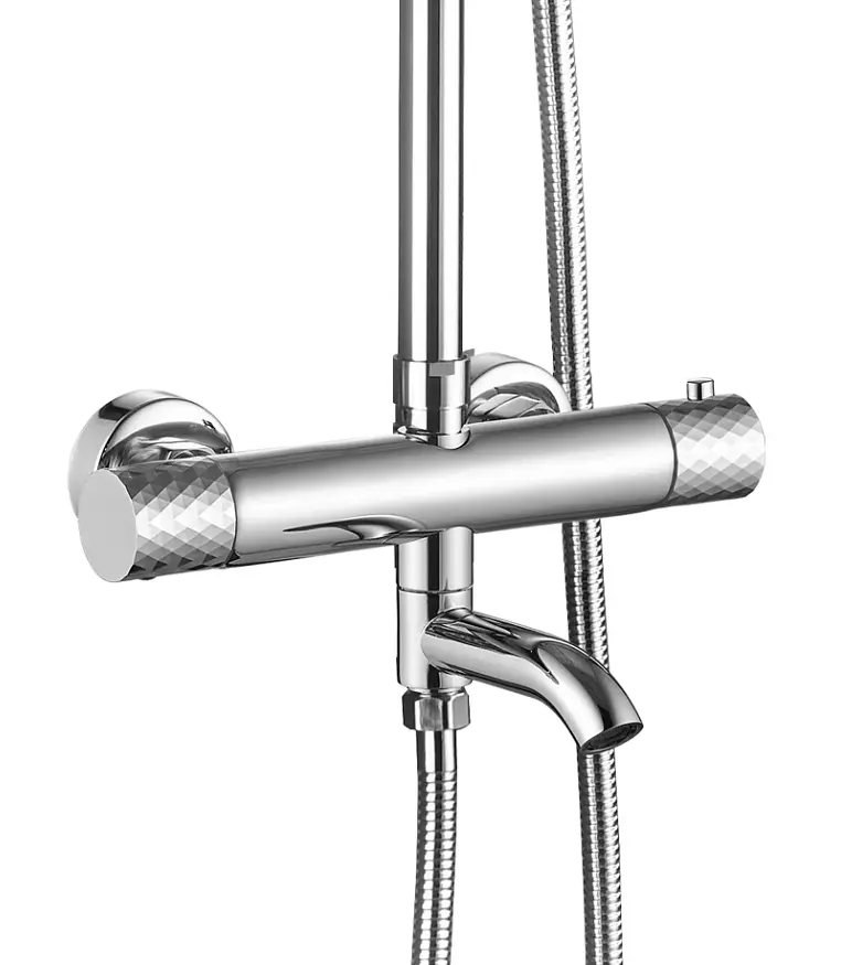 Душова система з термостатом і виливом Rea Lungo Diamond chrome REA-P5961 - фото 2