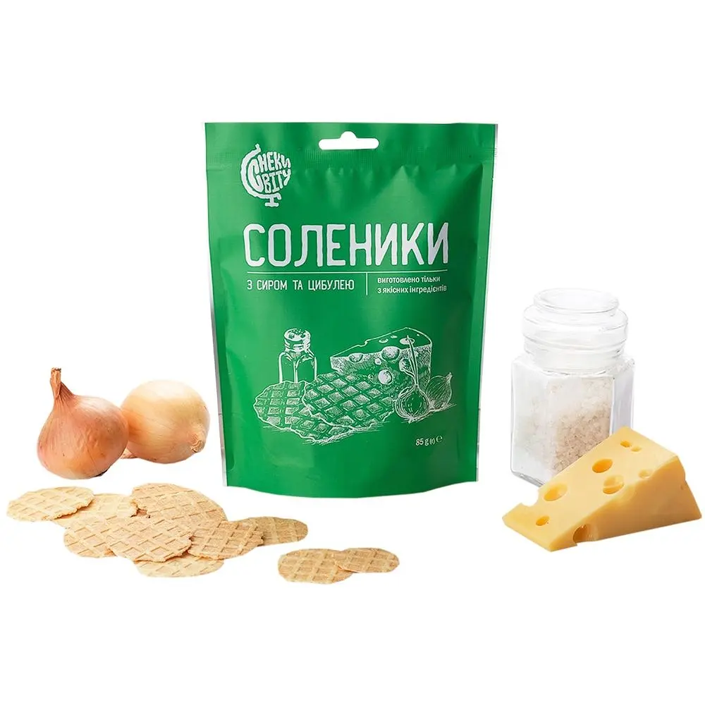 Соленики Снеки Світу с сыром и луком 85 г (904689) - фото 2