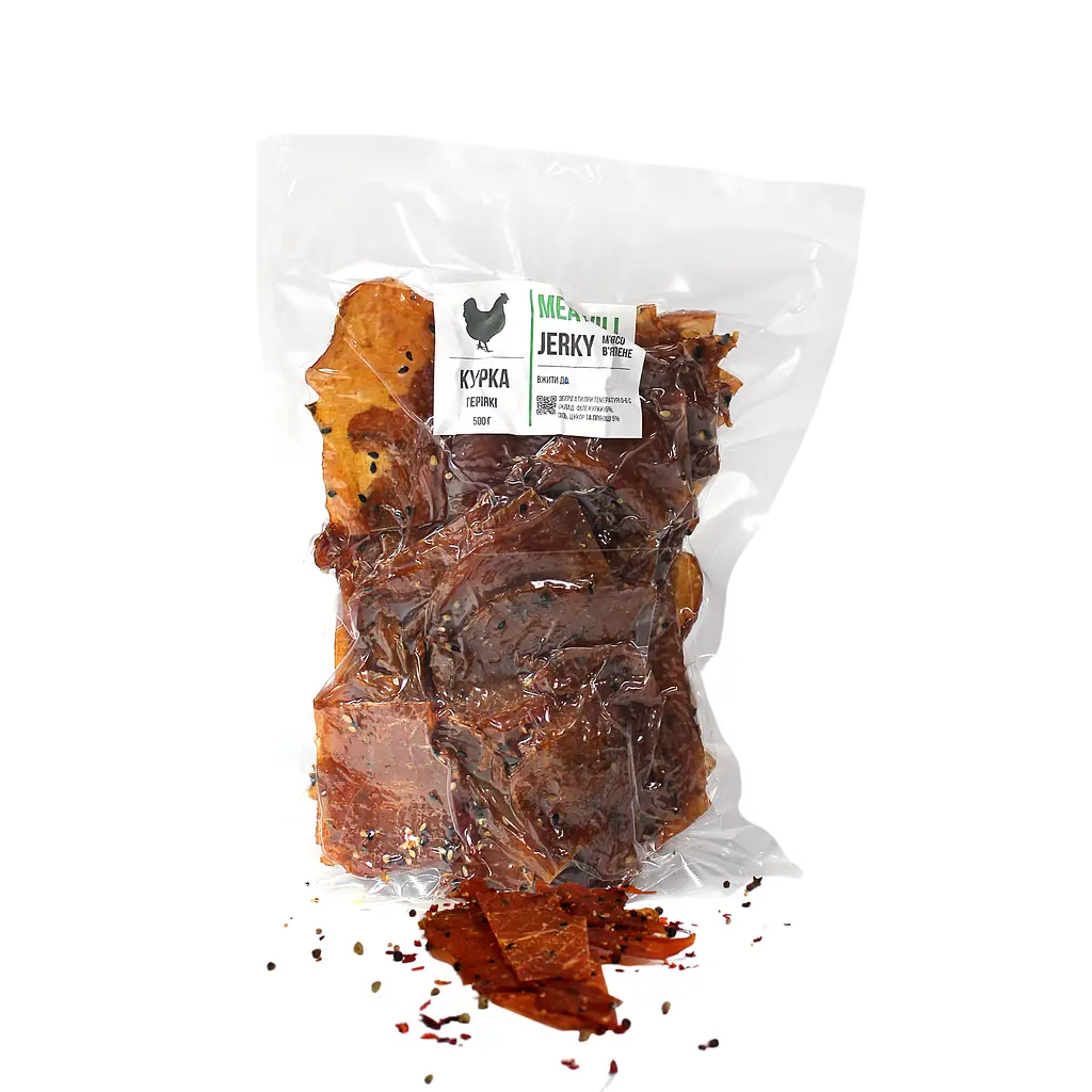 Джерки Meatvill курка терiякi вакуум 500г