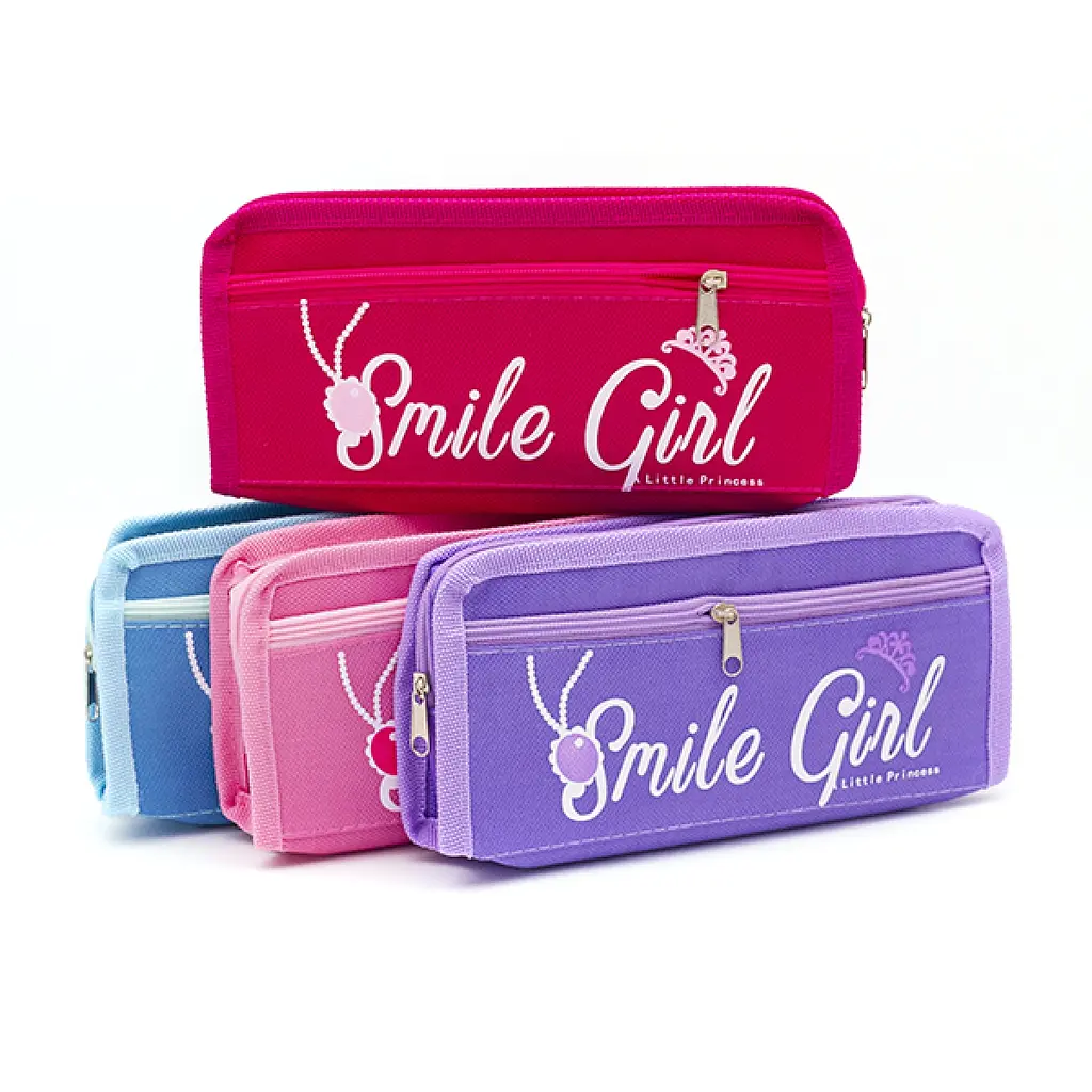Пенал Smile Girl, 2 відділення, 2104L-P (В асортименті) - фото 2